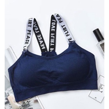 [ LINGERIE MASTER ] - (B-26) BH Sport Bra Push Up Gym Fitness Zumba Jogging BH-B-26 Navy