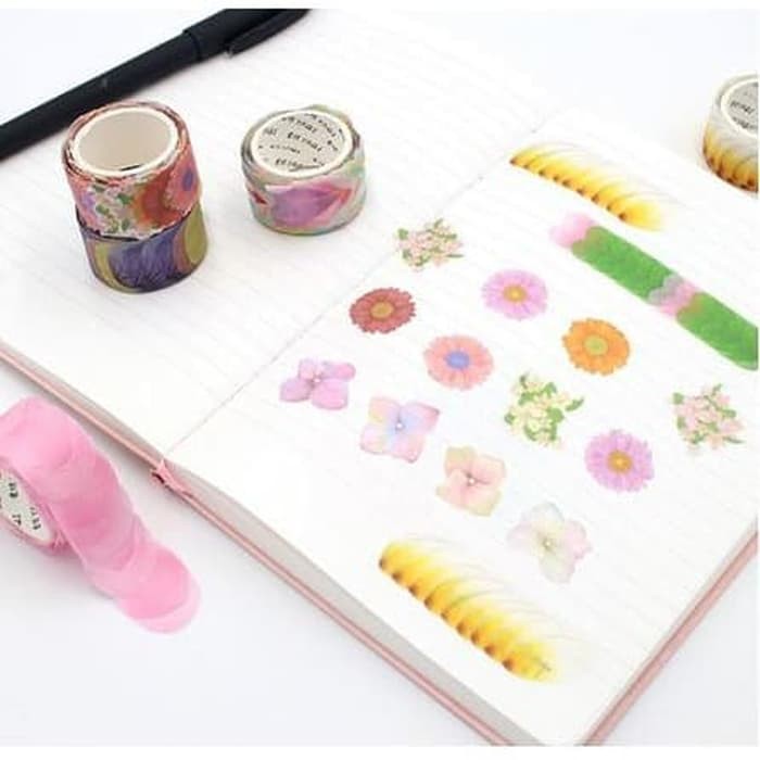 Washi Flower Sticker Tape (200pcs)