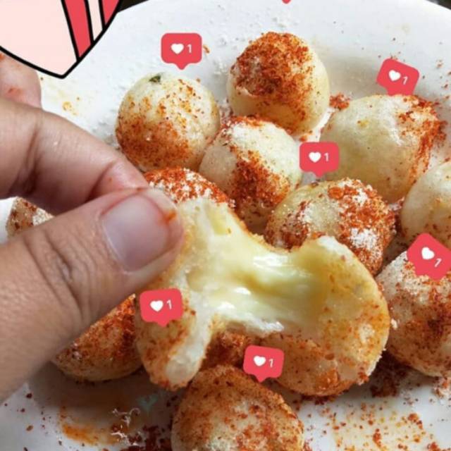 Cimol.keju mozarella uk besar _ cimol makassar