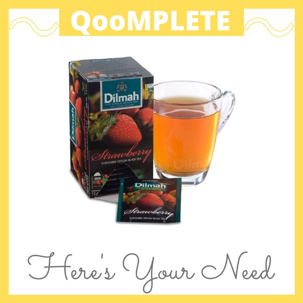 

DILMAH STRAWBERRY TEA BAG - FLAVORED CEYLON BLACK TEA - TEA BAGS 20
