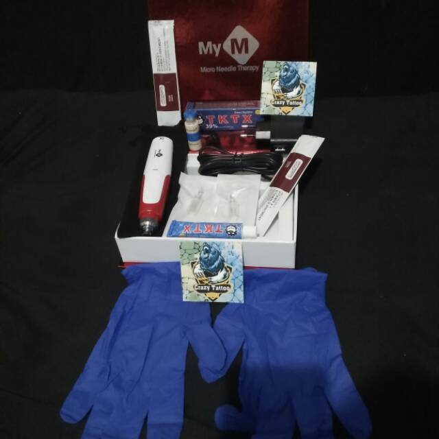 paket lengkap mesin alat Dermapen MyM Bb glow naik turun perawatan kulit muka wajah Original