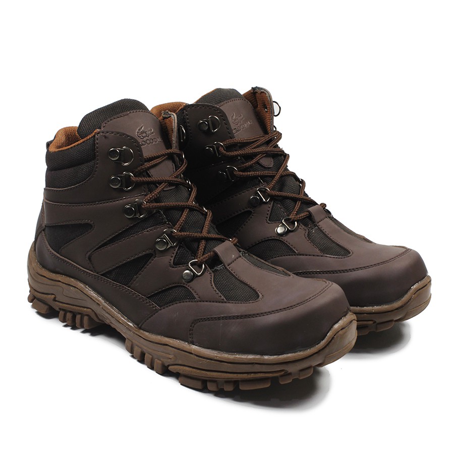 Sepatu Pria Safety Boots Crocodile Navigator Ujung Besi Steel Toe Tracking Outdoor Hiking