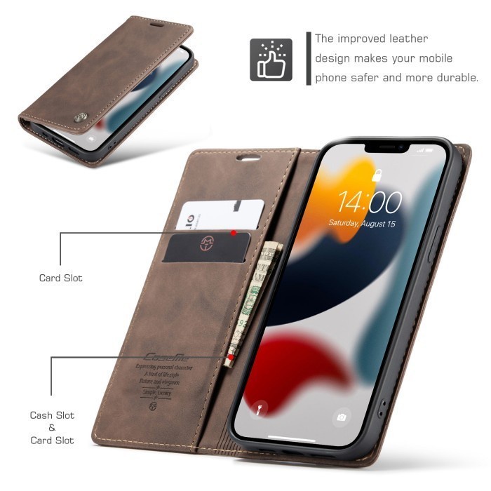 Case Oppo A95 A78 A74 A57 A55 A54 4g 5g Leather Flip Wallet Dompet Magnetic Standing Caseme