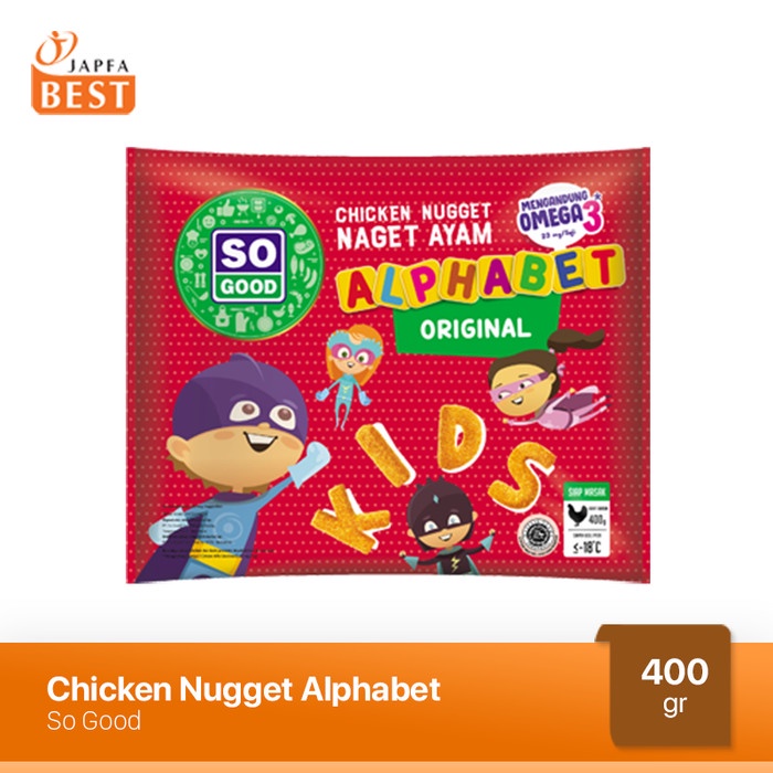 

Nugget Ayam Alphabet So Good 400 gr - BARU