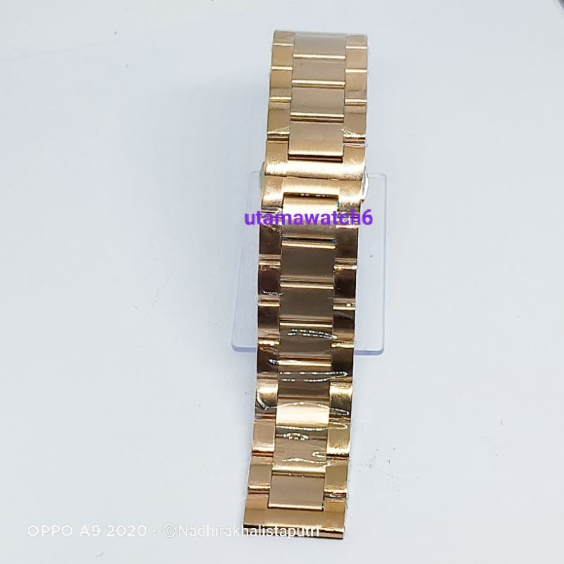 Tali jam rantai stanlles stail jam original 20,22,24mm