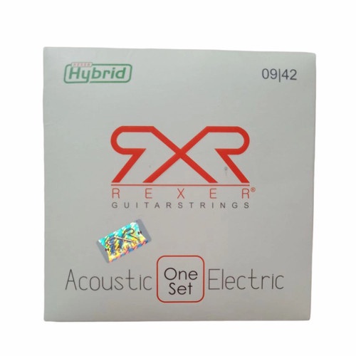 Senar Gitar Rexer Acoustic Electric Hybrid 009-042 ( 1set )