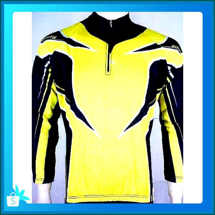 BAJU KAOS JERSEY SEPEDA KUNING POLOS