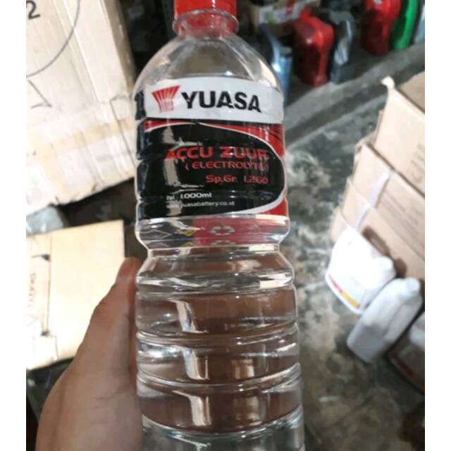 Jual Air Aki Accu Zuur Yuasa 1 Liter Tutup Merah Utk Isi Barupengisian Pertama Shopee Indonesia 8408