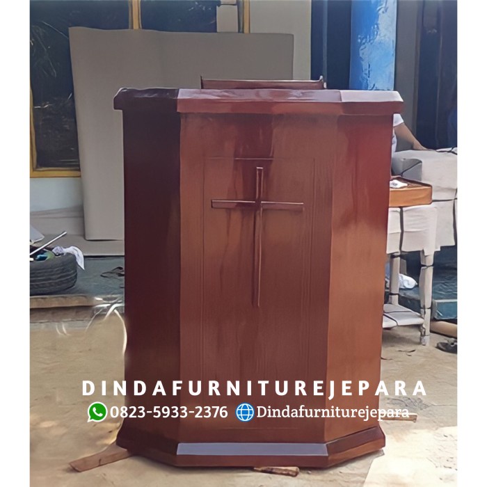PODIUM MIMBAR GEREJA - PODIUM MIMBAR SALIB - PULPIT GEREJA KEAGAMNAAN