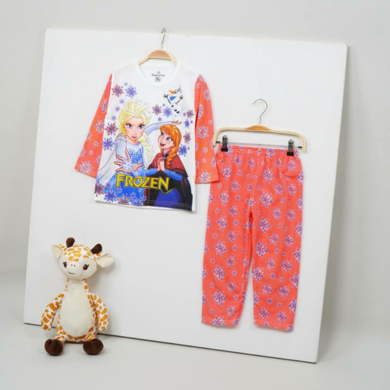 BAJU TIDUR PIYAMA ANAK SETELAN FROZEN