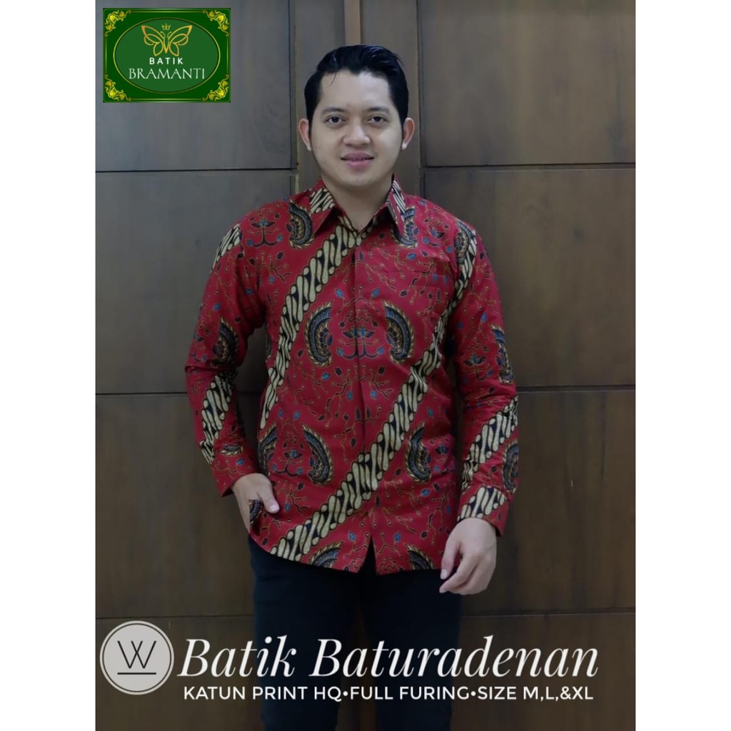SIZE M L XL BATIK BA MOTIF NAGA BO KEMEJA BATIK PRIA || BAJU BATIK PRIA LENGAN PANJANG ||BATIK MURAH