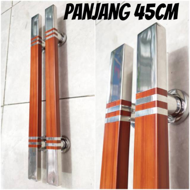 Handle pintu stainless 45cm coklat