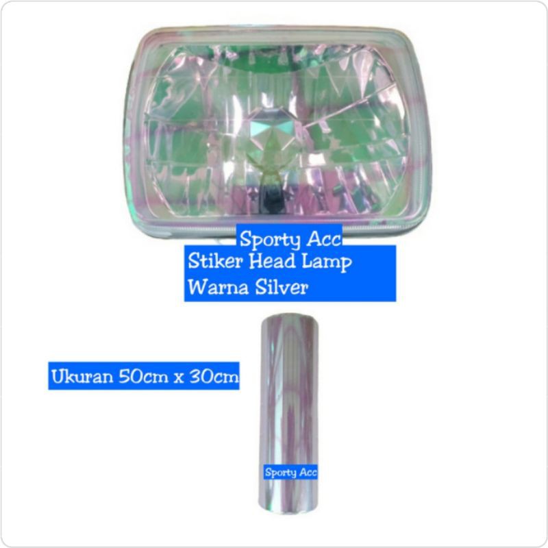 Sticker Head Lamp Warna Silver