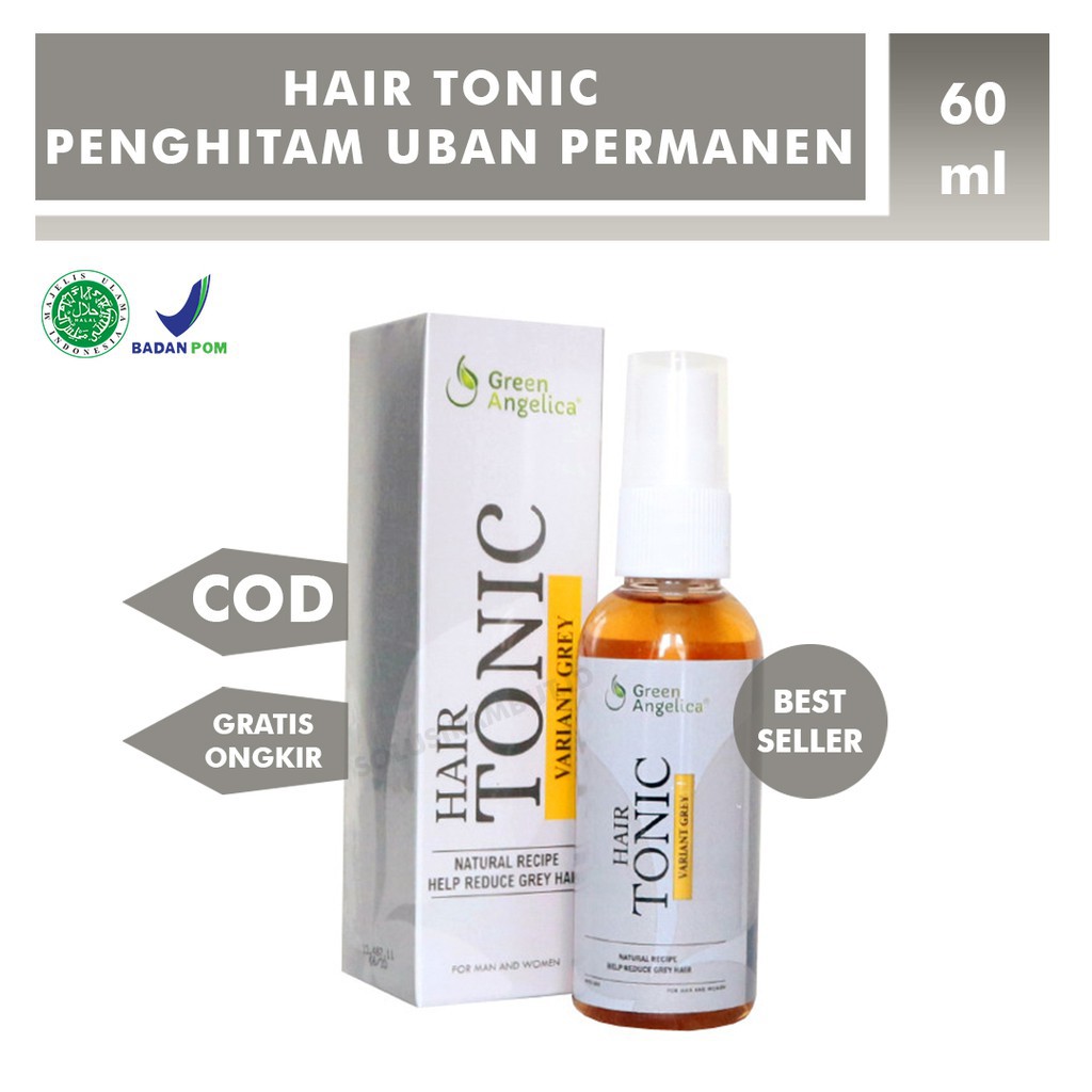 (COD) Hair Tonic Anti Uban Permanen Menghilangkan Uban Dari Akar Terbaik Green Angelica Teruji BPOM