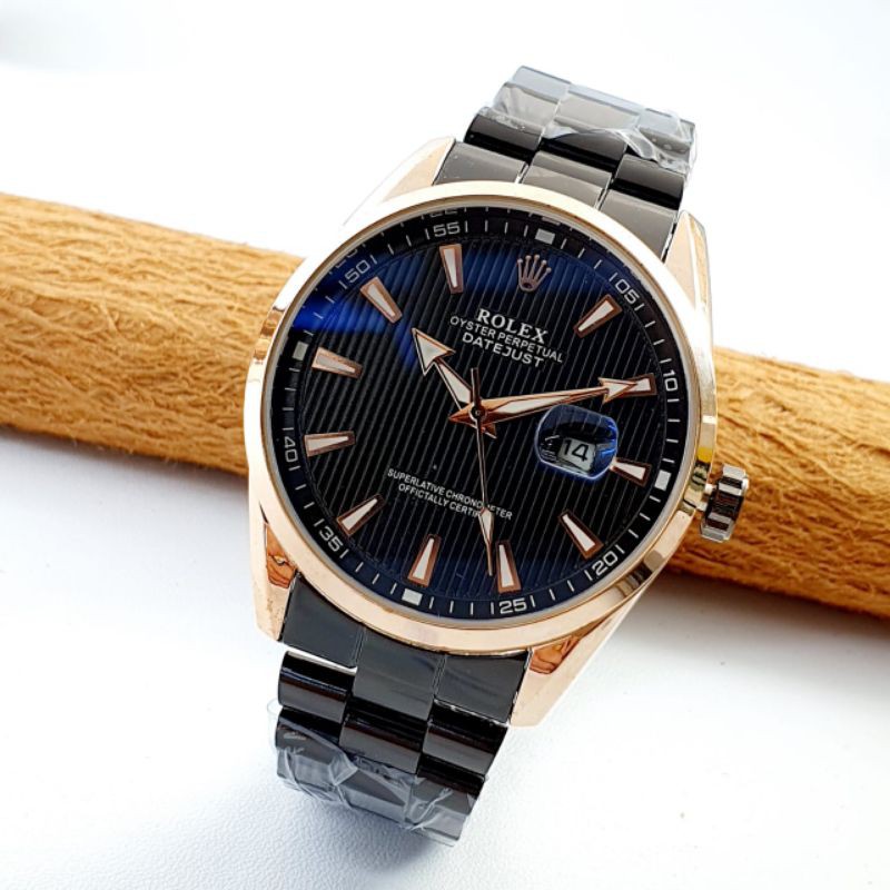 Original Jam Tangan Pria Rolex Balok Rantai Tanggal Aktif Premium Kekinian