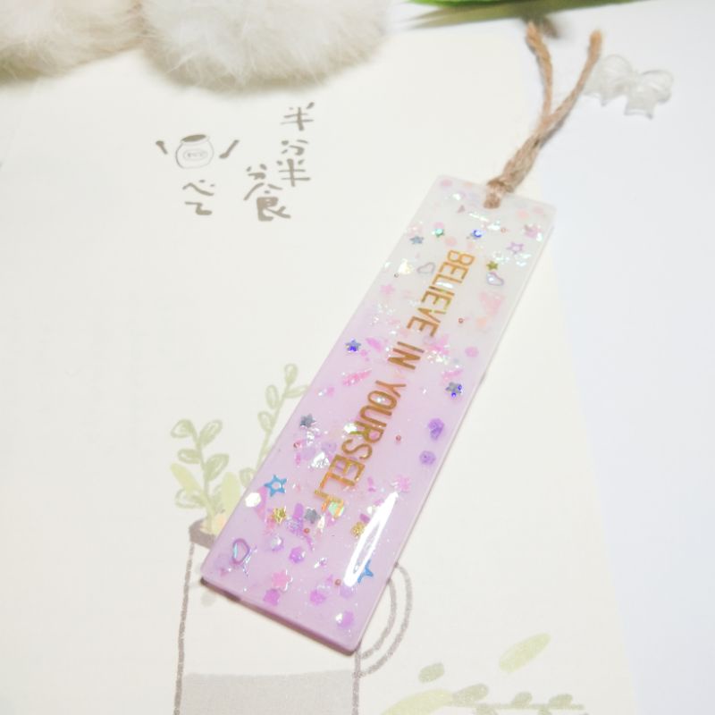 

[READY] BOOKMARK RESIN Purple Motivation