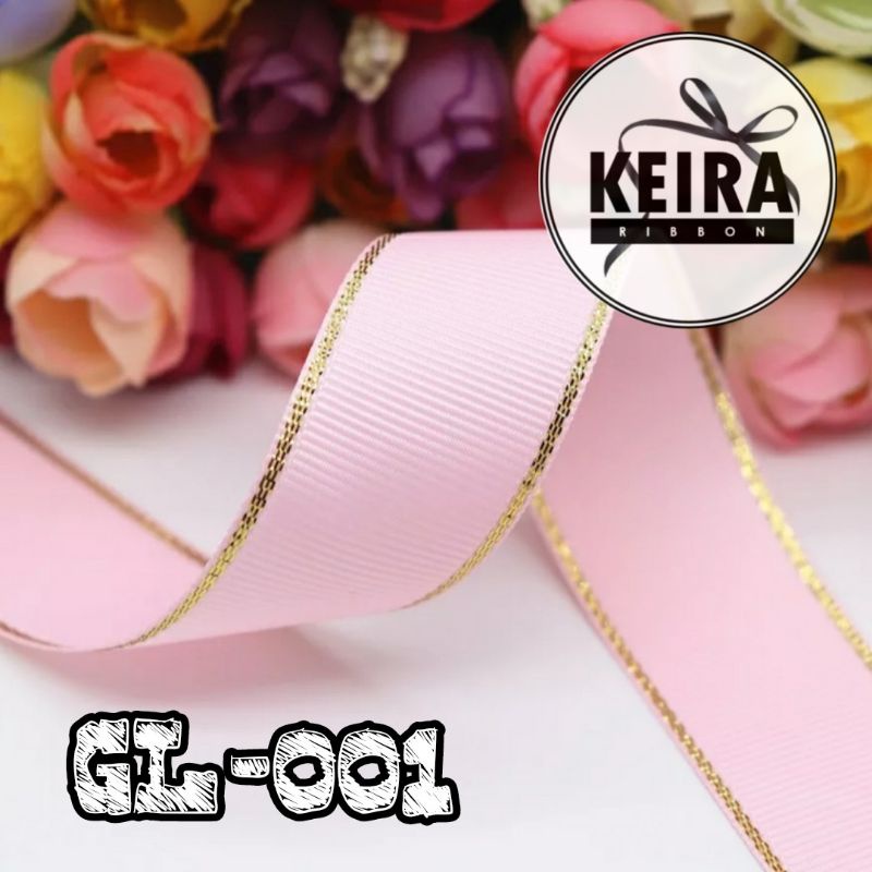 

Pita import glitter gold edge grossgrain 3.8 cm