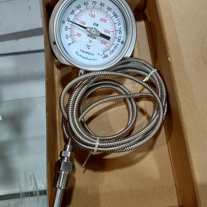 Thermometer Kapiler / Capillary ARMATHERM 4"-120°C-1/2"-3M Stainless