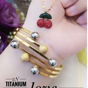 TiTanium set gelang kalung QA42