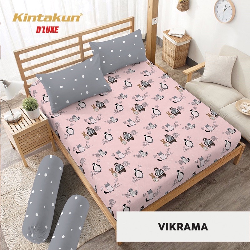 (BISA COD) SPREI KINTAKUN DELUXE SIZE QUEEN 160*200 CM DIJAMIN TIDAK LUNTUR