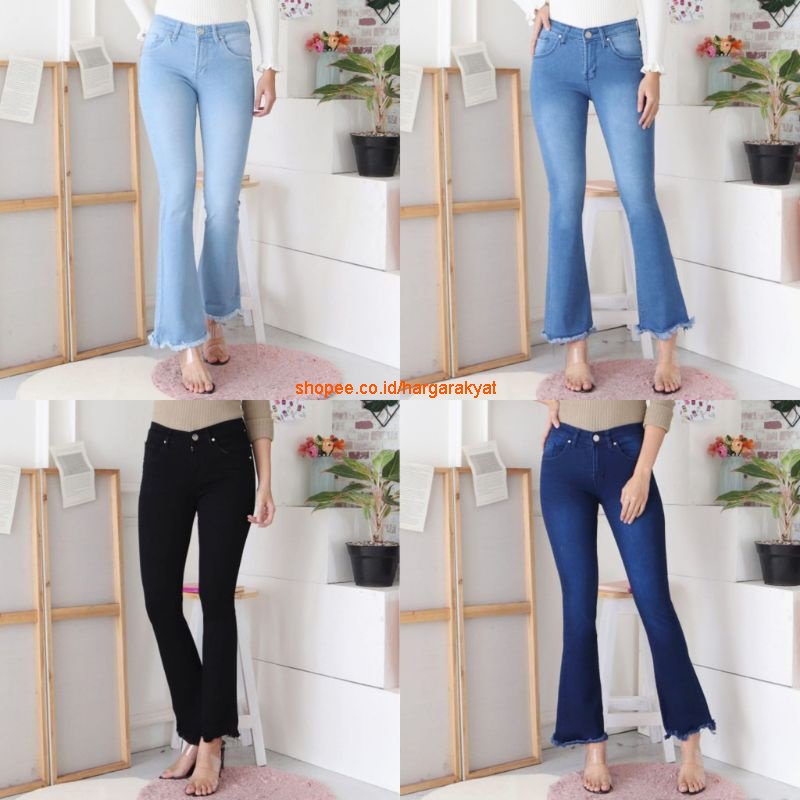 CT Jeans Highwaist Cutbray Rawis 1116