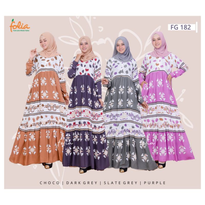 GAMIS TERBARU FOLIA FG 182 Bahan Rayoon