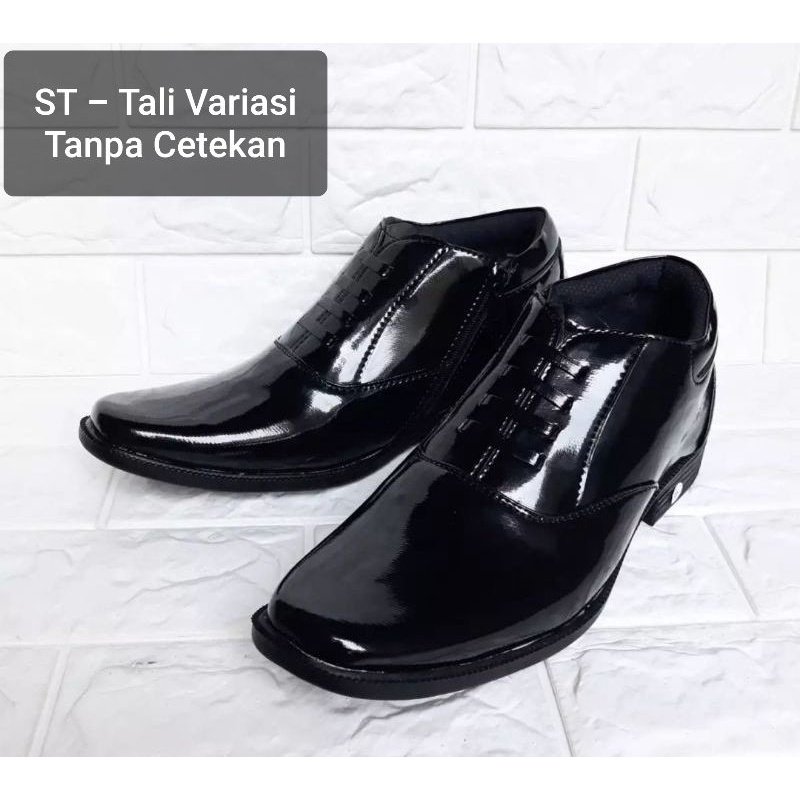 Sepatu PDH PDL Polisi Polri TNI SECURITY SATPOL PP Formal Kilap Pantofel-1