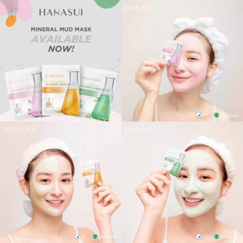 RADYSA - HANASUI Masker Wajah Mineral Mud Mask 1pcs | Asian Heritage | Japanese Flower | Korean Herbal