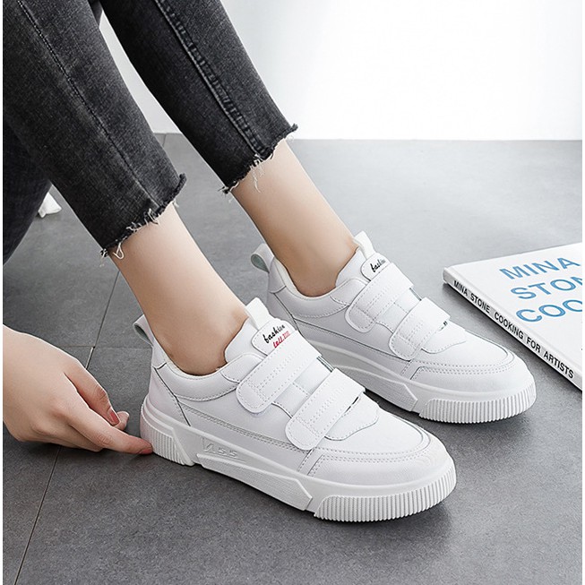 AVANCEID 1835 Sepatu Sneakers Wanita Sekolah Simpel Polos Putih Import