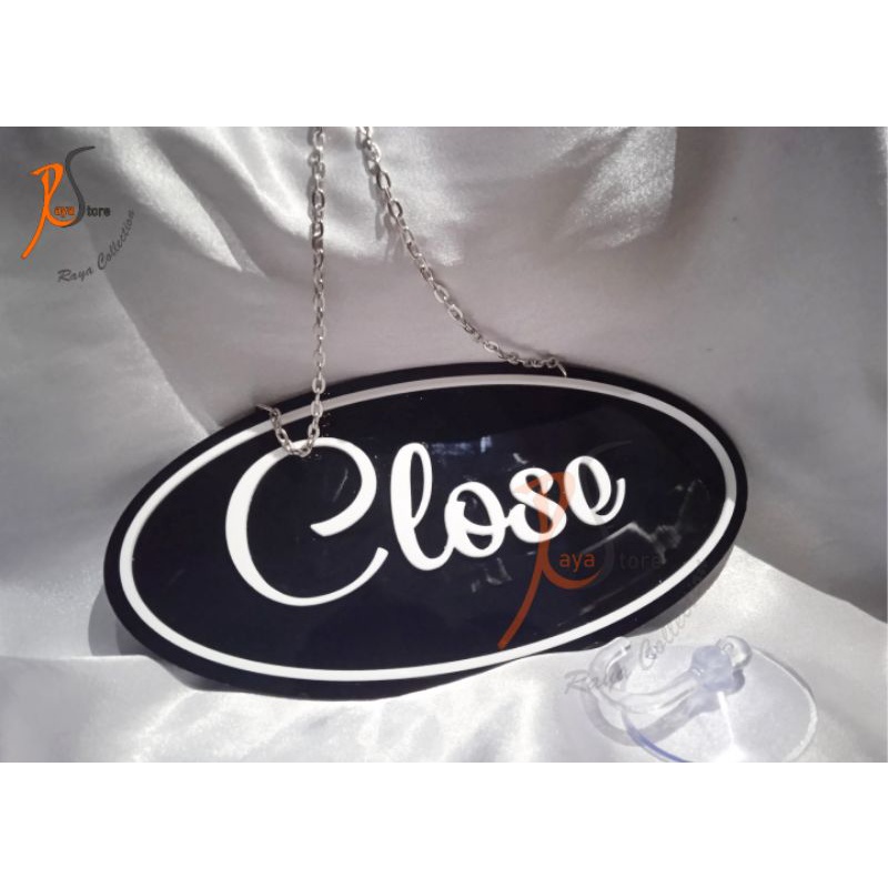 TULISAN OPEN CLOSE TIMBUL 3D BOLAK BALIK MURAH