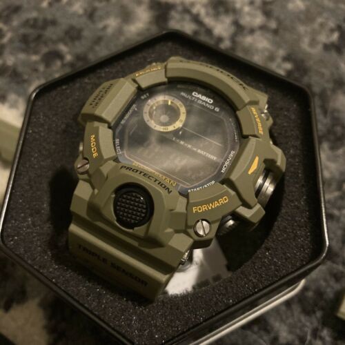 Jam Tangan Pria G-Shock Analog Digital GW-9400-3E Olive Military Green Rangeman Chris Hemsworth Extraction