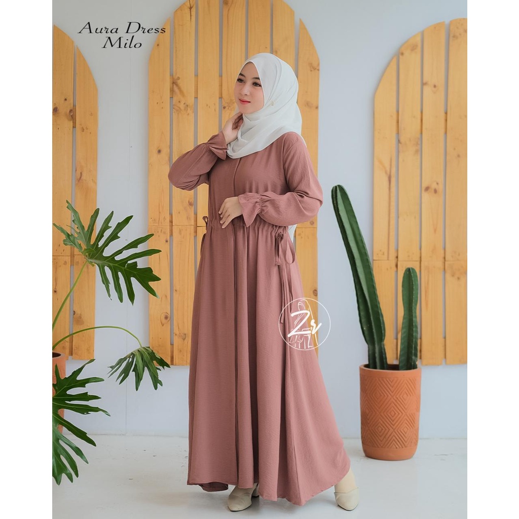 DRESS SANTORINI ARMANY HAZKIA NADYA ZR GAMIS SHIMER PESTA WANITA ZIRA KILAP MEWAH SYARI