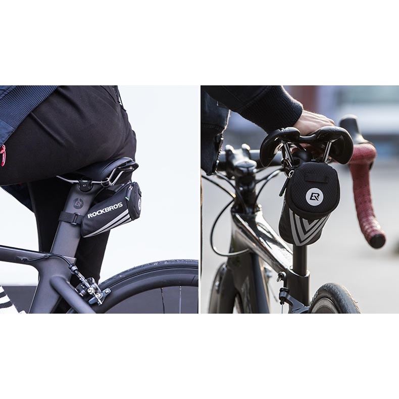 Tas Sepeda/Rockbros Tas Sepeda Mini Bicycle Saddle Rear Bag - C28 - Black