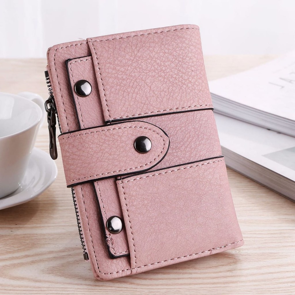 DOMPET WANITA KULIT PINK LIPAT WA031P3 PINKA IMPORT KOREA MURAH ABG BATAM PESTA PREMIUM FASHION ORI