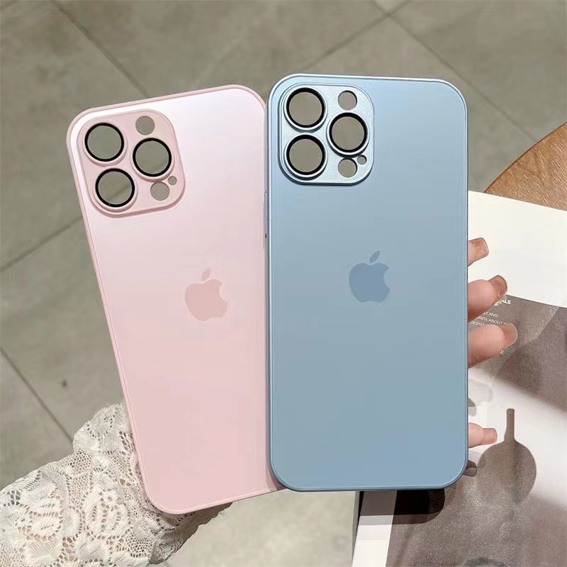 IPHONE Ag Frosted Perlindungan Komprehensif Kaca Casing Case Ponsel Iphone11 12 13 14 Pro Max14 Plus Shockproof Case Cover