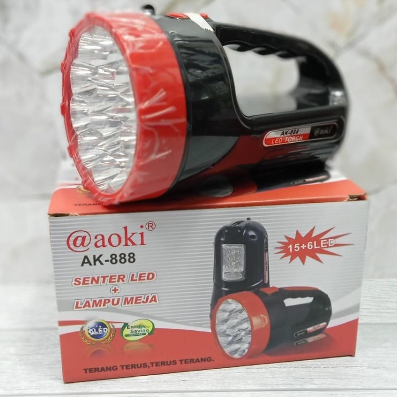 COD SENTER TANGAN AOKI AK-888 LED 15 WATT + LAMPU MEJA AOKI AK 888//SENTER LED 15WATT + LAMPU MEJA 6 WATT AOKI AK-888