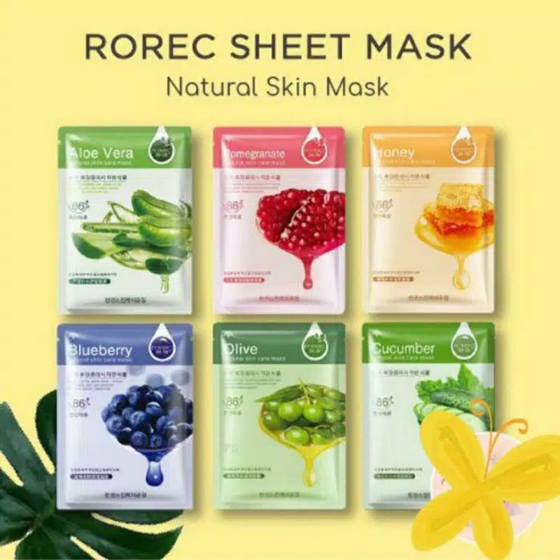 Hcana Masker Topeng Hcana Natural Skin Care Mask Makser Wajah Acne Whitening