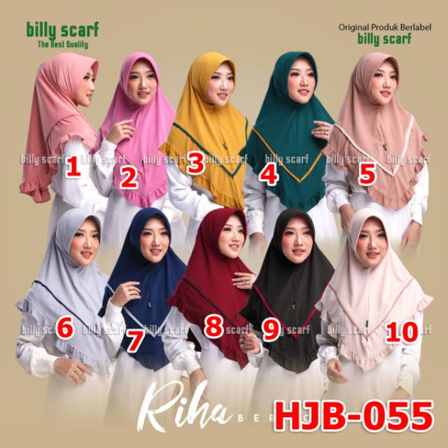 Jilbab instan Riha by Billy scarf ori