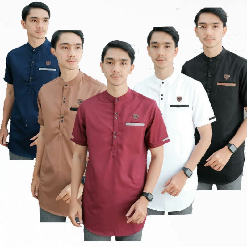 TERLARIS BAJU ATASAN KOKO KURTA PRIA LENGAN PENDEK KATUN ADEM TEBAL|| M L XL