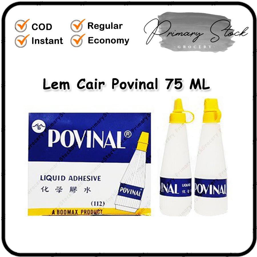 

Lem Povinal 75 ml No 112 Sedang Tanggung Lem Kertas Cair Murah 75ml