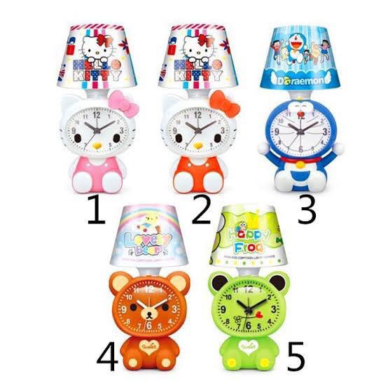 Lampu tudung/tidur karakter [Jam + LAMPU HIAS MEJA KAMAR LAMPU TIDUR JAM KARAKTER LUCU]