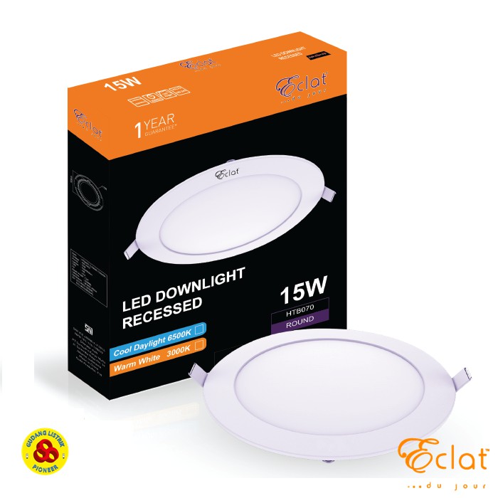 Eclat LED Downlight 15W Semu Inbow Lampu LED Panel 15 Watt 4000K CW