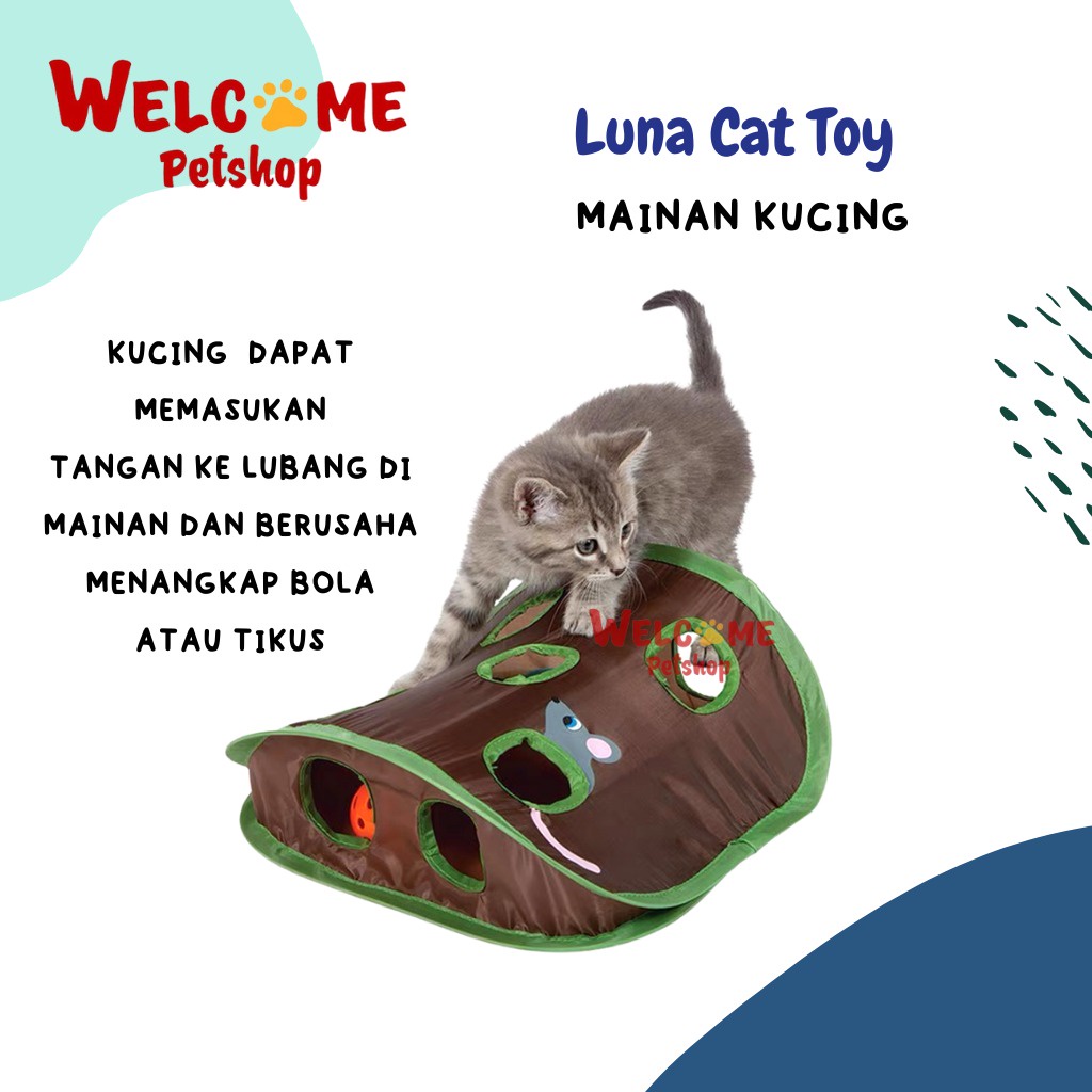 Luna Cat Toy Mainan Kucing Bola Tikus Lubang Cat Toy