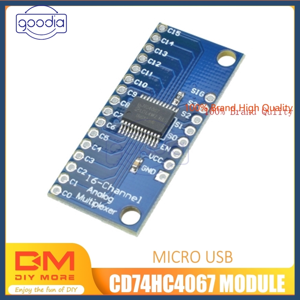 Cd74Hc4067 16 Ch Modul Papan Analog Digital Mux Breakout Untuk Arduino