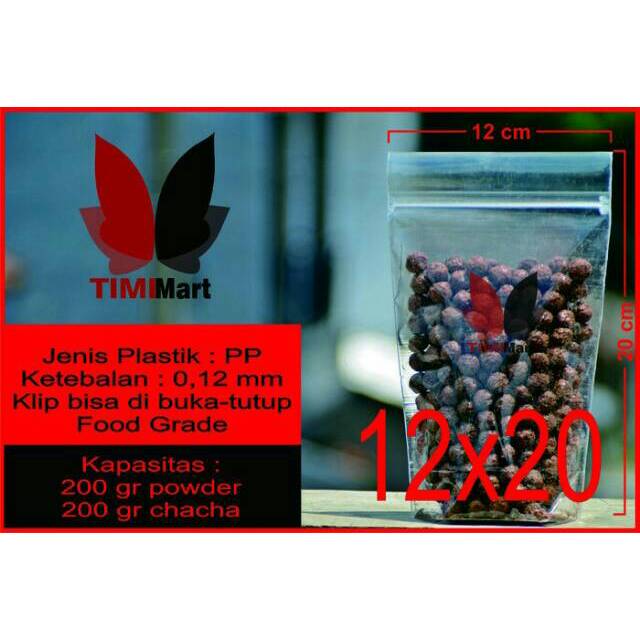 

Plastik Klip Kemasan Berdiri / Standing Pouch 12x20Cm Bening (READY STOCK)