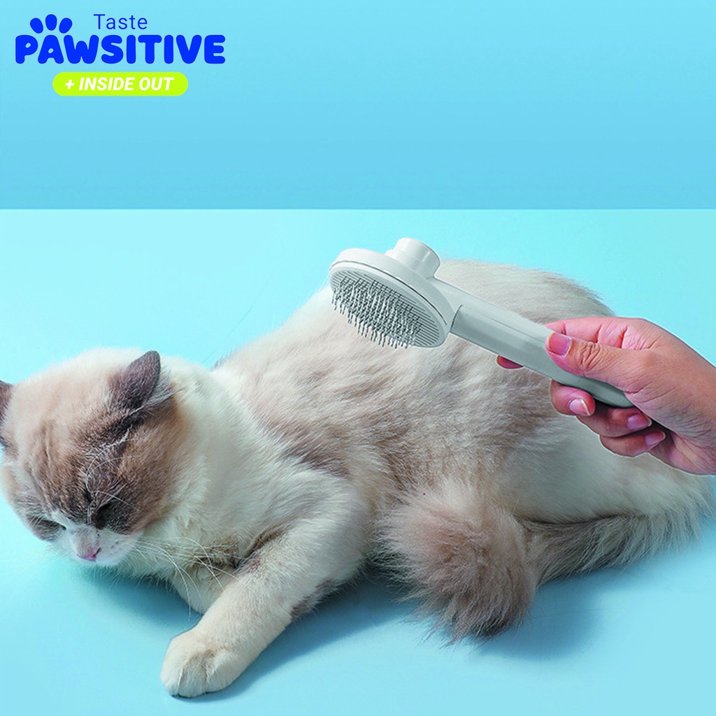 Sisir Grooming Press Kucing Anjing | Hair Pet Brush With Button | Sisir Kucing Anjing Self Cleaning Grooming Brush