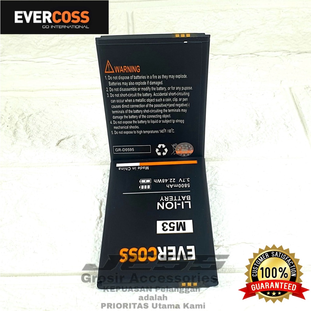 Baterai Battery Original Double Power Evercoss Evercross M53 4G lte