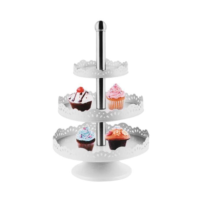 TEMPAT KUE  VIVIA 3 TIER FRUIT & CAKE HOLDER BEIGE ORIGINAL