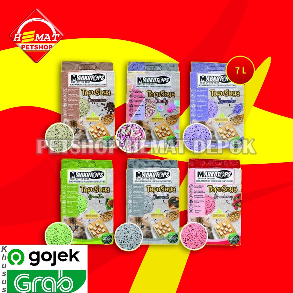 GOSEND Markotop Soya Tofu Clump Cat Litter 7 Cat Litter Pasir Kucing