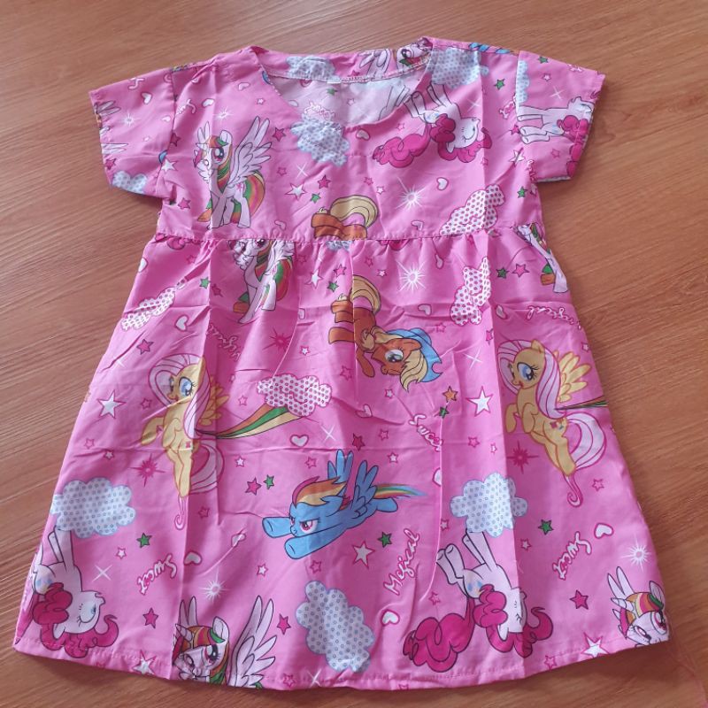 Dress anak perempuan motif Little pony pink